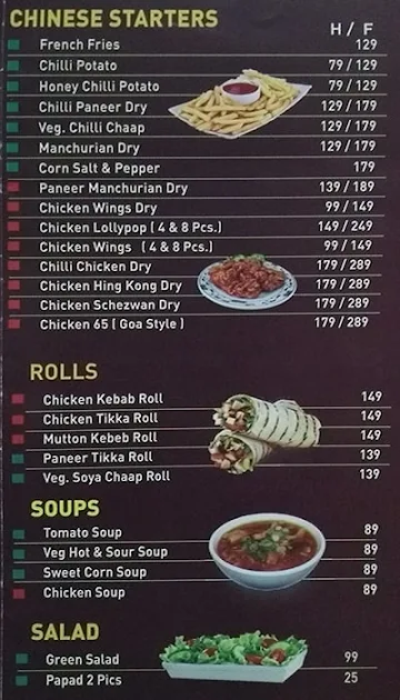 Punjabi Chicken menu 