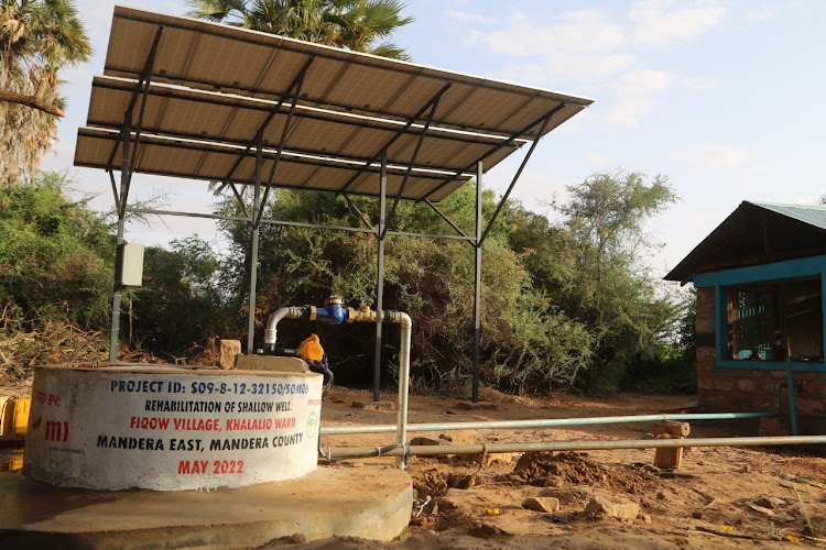 An underground water tank in Fiqow village in Mandera East