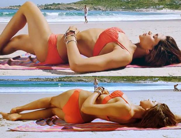 Deepika Padukone hot legs, Deepika Padukone sexy legs, Deepika Padukone thunder thighs, Deepika Padukone in red bikini