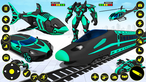 Screenshot Shark Robot Car Transform Game