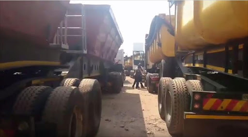 Screengrab of truck protest in Pretoria Picture: Youtube