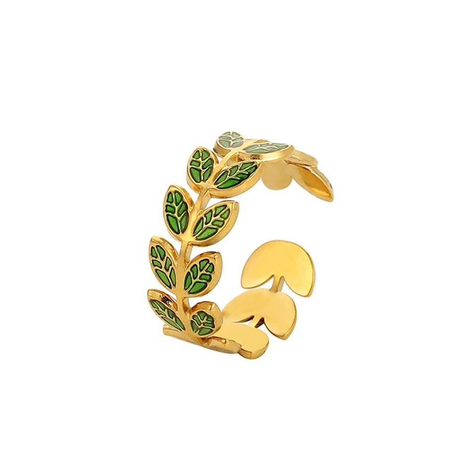 Anillo de trigo verde antigoteo de aceite de acero inoxidable Ideal para servir con elegancia y controlar los derrames al cocinar y en la mesa.