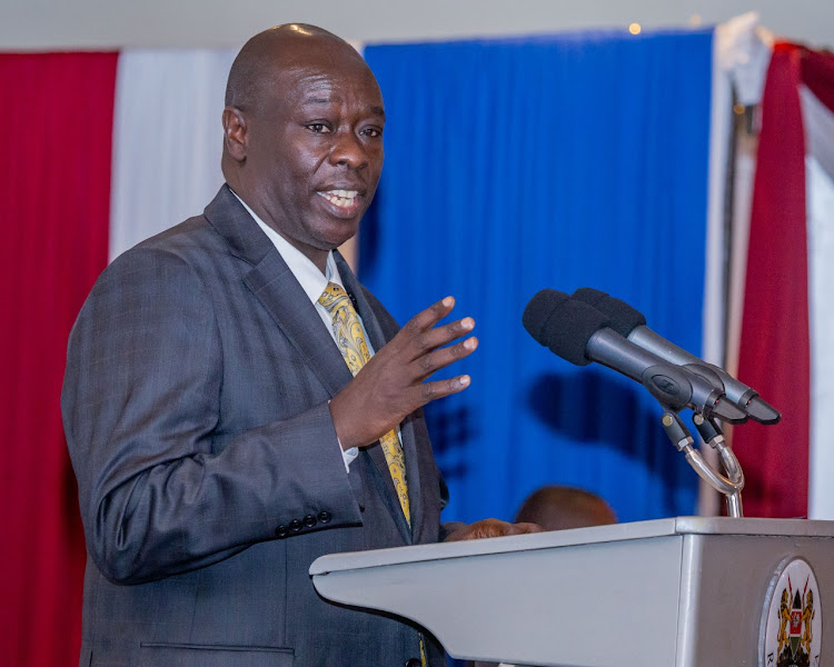 Deputy President Rigathi Gachagua speaking during the launch of the Kenya Youth Employment and Entrepreneurship Accelerator Program (K-YEEAP) on October 31, 2022.