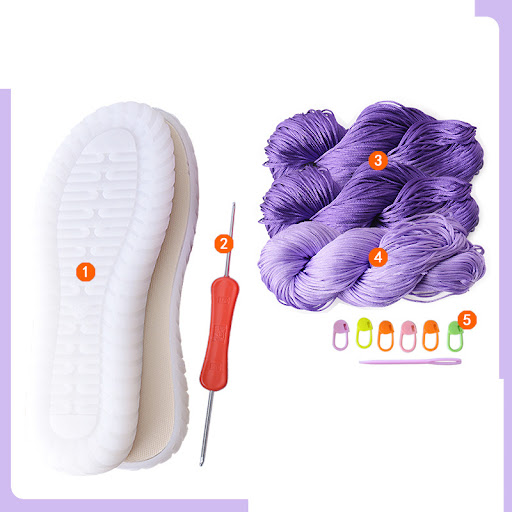 Title 25, Handwoven Hollow Thread Crystal Sole Bean Shoe ...