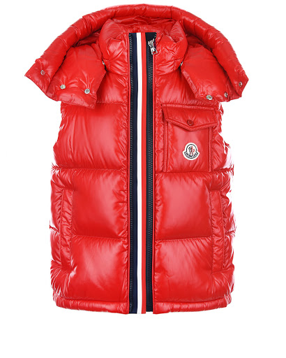 Стеганый жилет со съемным капюшоном детский Moncler 4335905 68950 455 купить