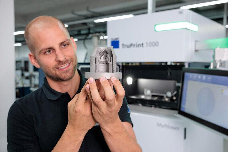 Trumpf has improved the software of metallic 3D printing so that many components can be additively manufactured completely without support structures. 