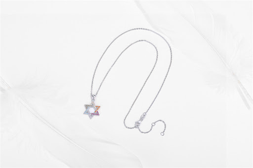 Title 12, New 925 Sterling Silver Hexagram Necklace Symbo...