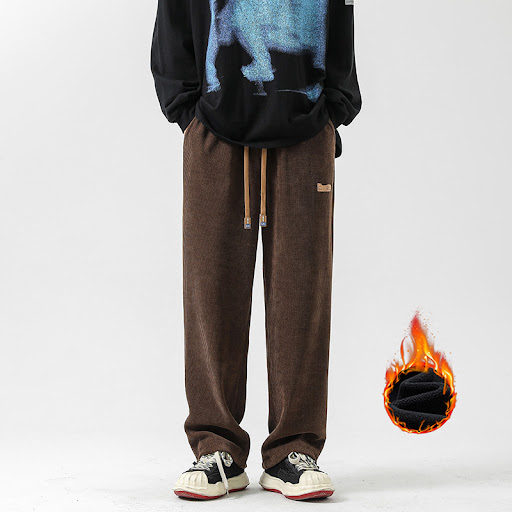 Title 2, Loose Slacks with Straight Legs and Floor Moppi...