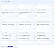 Food Traffic menu 1