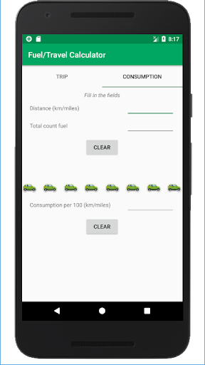 Calculation of fuel and travel