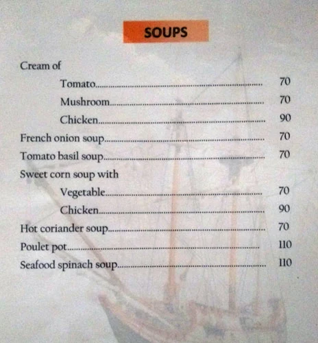 Soma Restaurant menu 