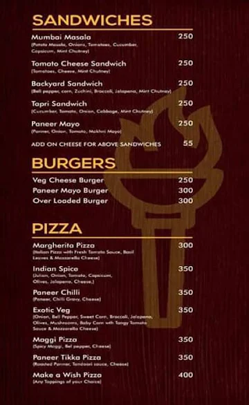 Oscar Club menu 