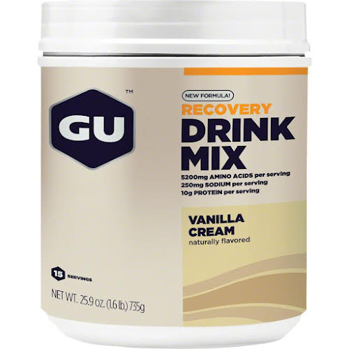 GU Recovery Drink Mix: Vanilla Cream, 15 Serving Canister