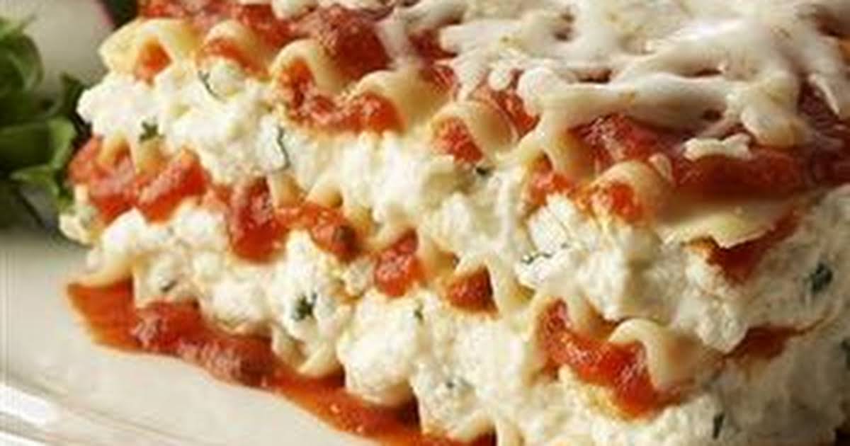 vegetable lasagna with ricotta and cottage cheese