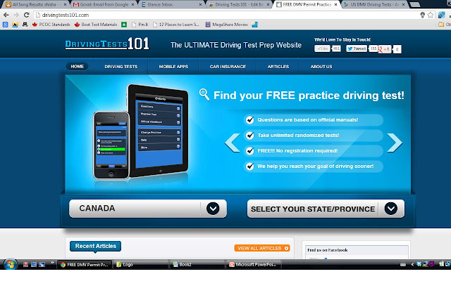 Driving Tests 101 chrome extension