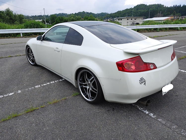 スカイラインクーペの山形・ホイール交換・ツラウチ気になる・#スカクー#cpv35#v35に関するカスタム事例の投稿画像2枚目