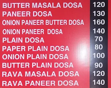 Tirupathi South Indian Fast Food menu 