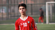 A young Afghan national team footballer Zaki Anwari.