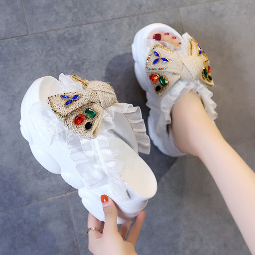 Title 5, Womens Summer Sponge Cake Slippers with Wedge ...