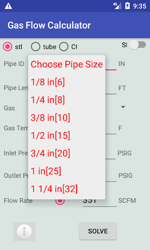 Gas Flow Calculator