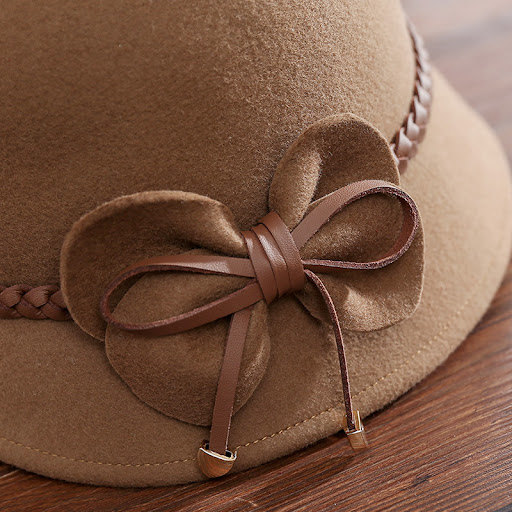 Title 1, Womens Autumn And Winter Wild Wool Woolen Hat....