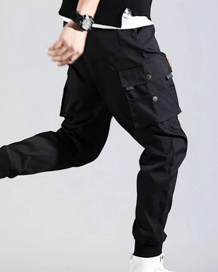 2022 Men Cargo Pants Hip Hop Harem Joggers Pants Male Tro... - 1