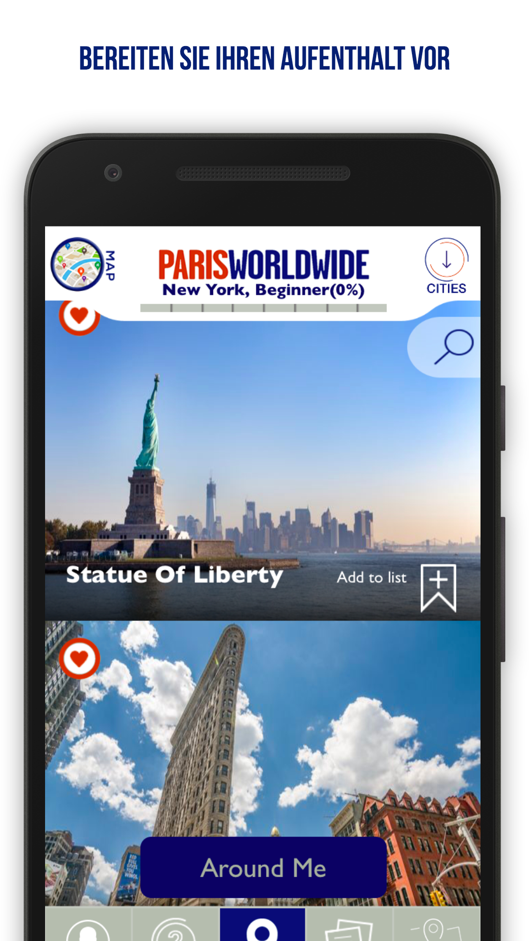 Android application Paris Worldwide - City Guide screenshort