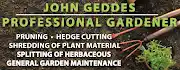 John Geddes Professional Gardener Logo