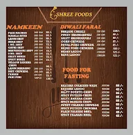 Shri Foods menu 1