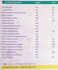 Nandu's Parathas menu 1