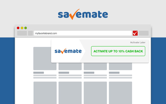 SaveMate: Your Coupons & Cash Back Tool chrome extension