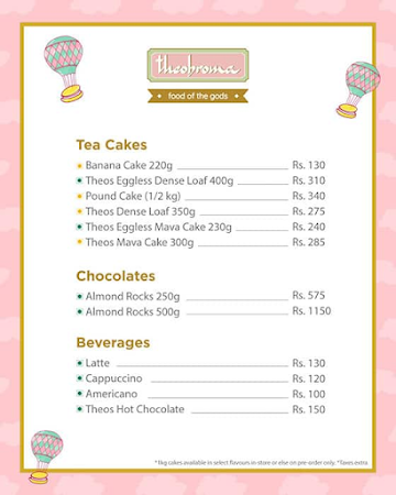 Theobroma menu 