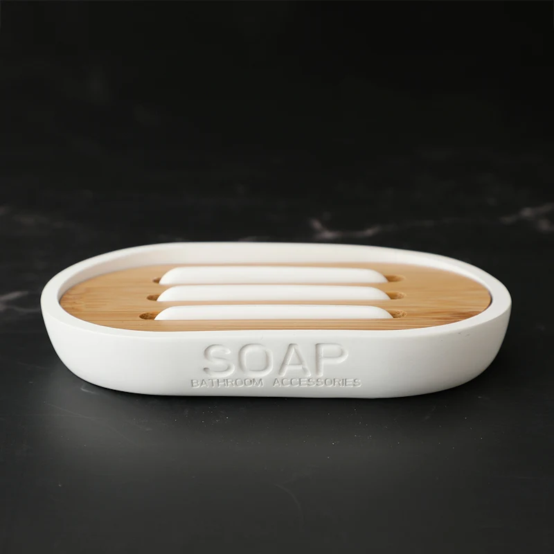 Title 6, Resin-bamboe badkamer set met tandenborstelhoud...