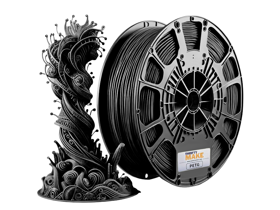 ThriftyMake Black PETG Filament - 1.75mm (1kg)