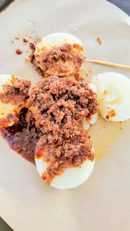 Guide to visiting Hawker Centers in Singapore - For a starter or breakfast at Tiong Bahru Food Centre check out Jian Bo Shui Kueh (Stall #2-05)serving up since 1958 shui kueh (steamed rice cake with diced preserved radish and say yes to the  sambal chilli) at a bargain 8 pieces for $2.50.