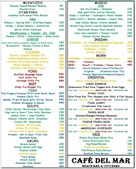 Cafe Del Mar menu 1