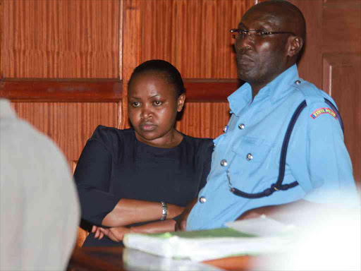 NYS scam suspect Josephine Kabura at the Milimani law courts on August 22 /PHILIP KAMAKYA