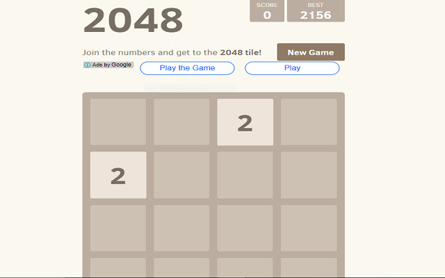 2048 Puzzle Game Online chrome extension