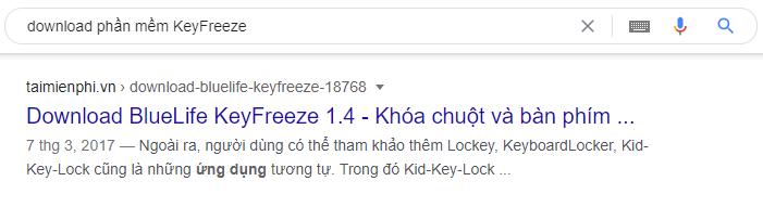 khóa bàn phím bằng phần mềm KeyFreeze