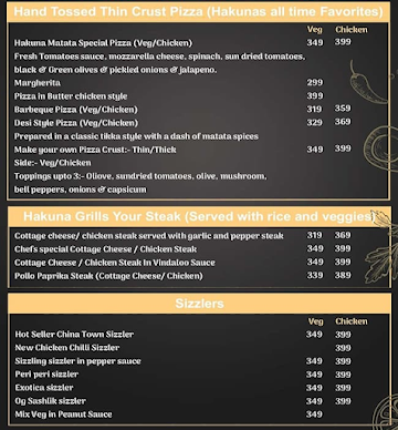 Shivshakti Lodge menu 