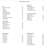 Paratha House And Lunch Box menu 1