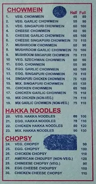 King's Chinese Point menu 1