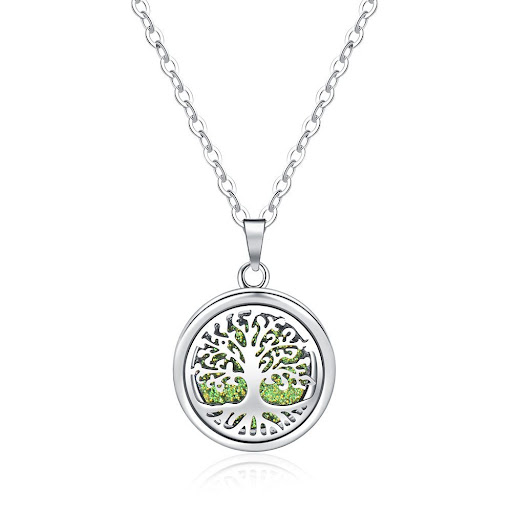 Title 6, Open Round Hollow Perfume Box Necklace Elegant ...
