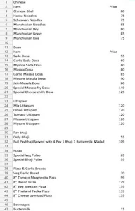 Raj Shakti South Indian & Pavbhaji menu 1