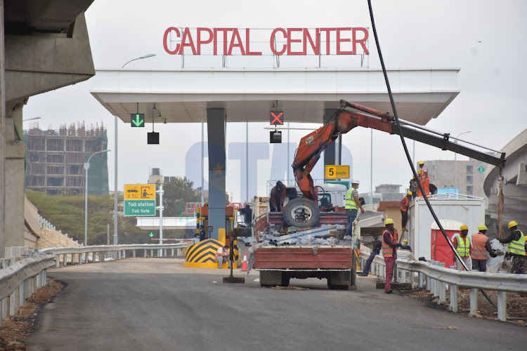 Capital Center Expressway toll station along Mombasa Road on March 31, 2022.