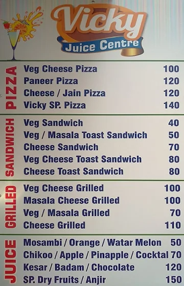 Vicky Juice Centre menu 