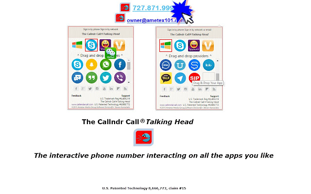 Callndr® CALL Talking Head®