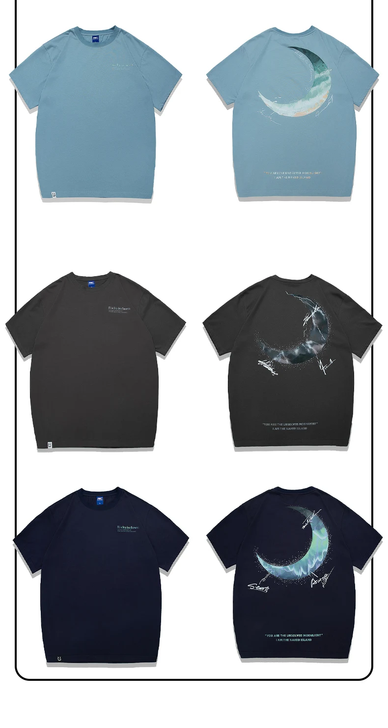 Title 3, Camiseta manga curta Moon Series masculina. Con...