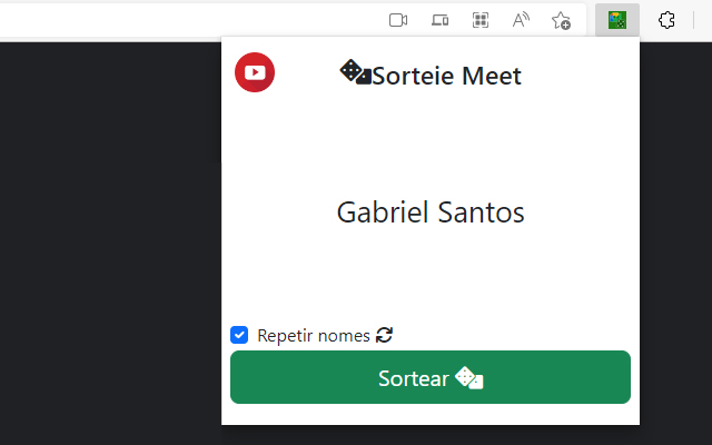 Sorteie Meet: Fazer sorteio no Google Meet Preview image 5