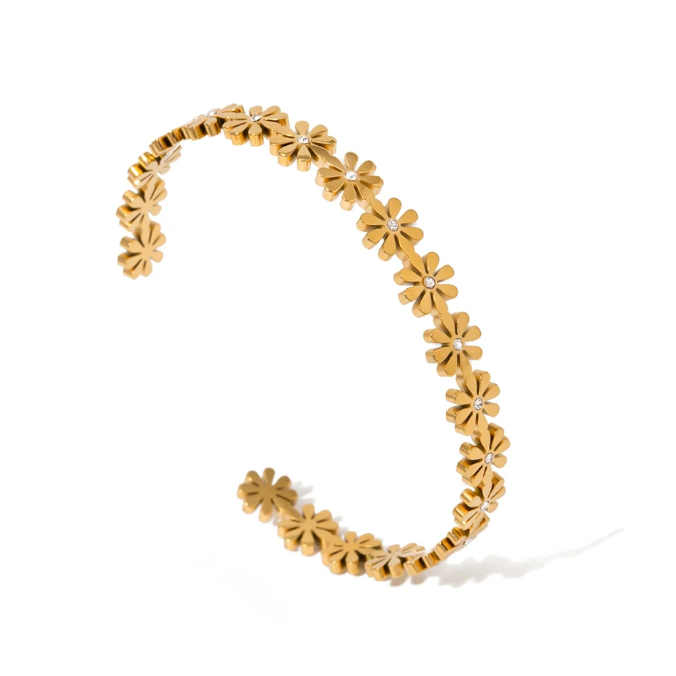Bracelet en acier titane et zirconiums de luxe léger. Design avancé et élégant, parfait pour un usage quotidien et les occasions spéciales. Élégance assurée.